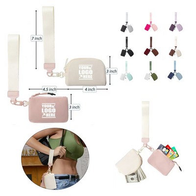 Portable Coin And Bank Card Wrist Bag