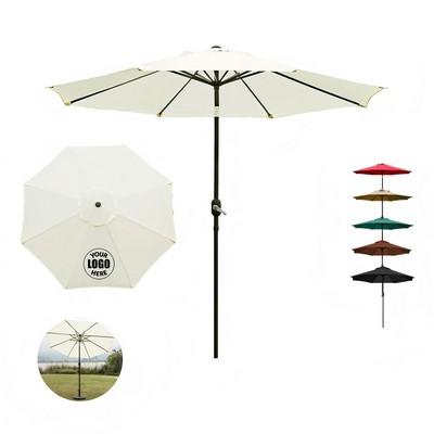 9ft Patio Umbrella Outdoor Table Umbrella 8 Sturdy Ribs