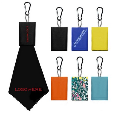 Keychain Glasses Cleaning Cloth