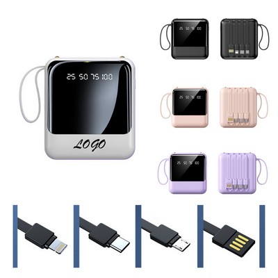 Mini Compact Portable Mirror-Finish High-Capacity Power Bank