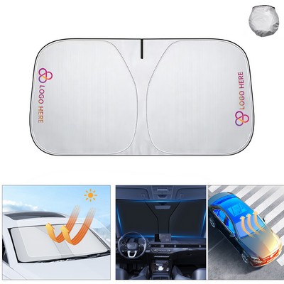 Foldable Windshield Sunshade for Car with UV Protection