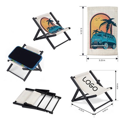 Plastic Foldable Beach Chair Cell Phone Holder