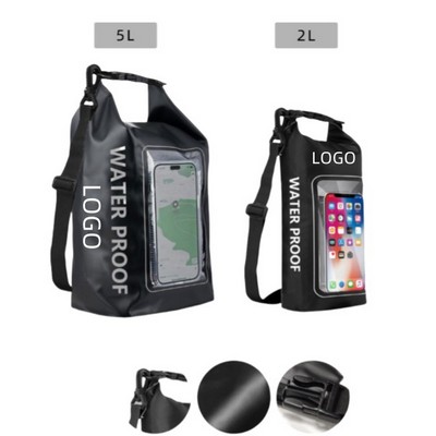 2L / 5L Translucency Dry Bag With Waterproof Phone Case