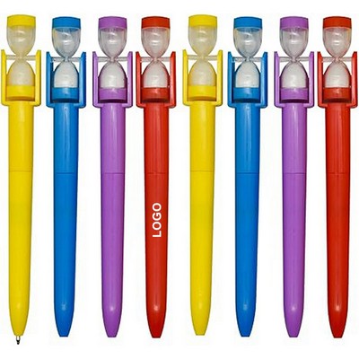 Plastic Funny Twist Ballpoint Pen w/Hourglass
