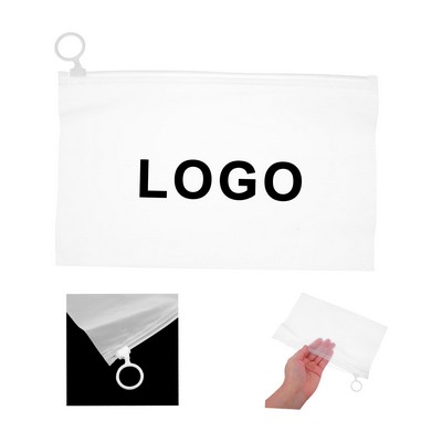 A4 Transparent Pull Ring Zipper Bag