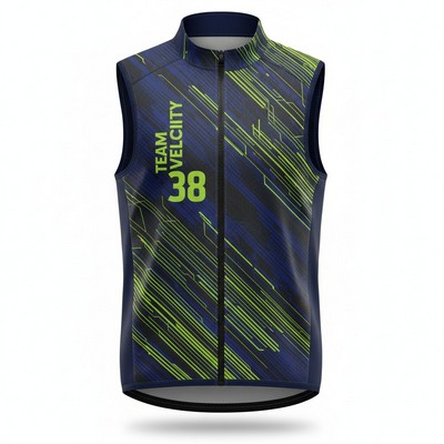 Unisex Sublimated Full Zip Vest W/Pockets