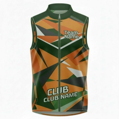 Unisex Sublimated Full Zip Vest W/Pockets
