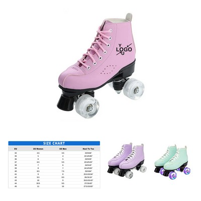 High Top PU Leather Skates