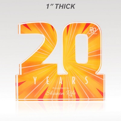 1" Acrylic Numerals Style 20 – Plus Series