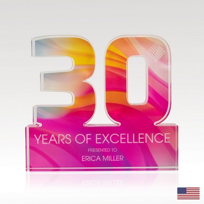 3/4" USA-Made Acrylic Numerals Style 30 – Plus Series