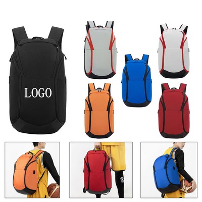 Large Capacity Basketball Backpack w/ Ball Compartment