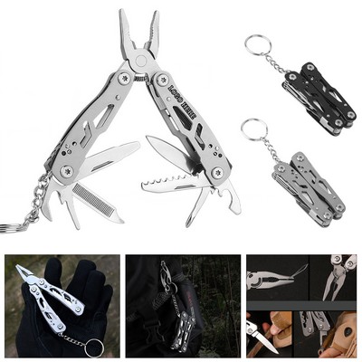 Multifunctional Outdoor Emergency Keychain Tool With Pliers