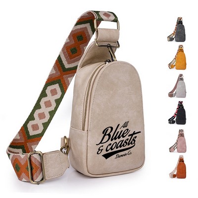 Waterproof PU Leather Crossbody Bag