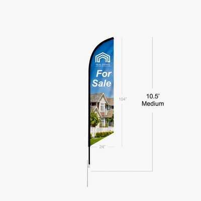 10.5ft Feather Angle Flag Single Sided