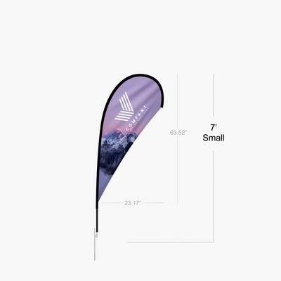7FT Teardrop Flag Single Sided