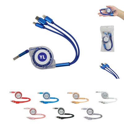 Retractable 3 in 1 Multiple Charging Cable