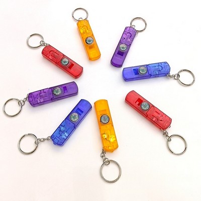 3in1 LED Light Keychain With Compass And Whistle