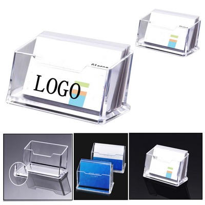 Single-Tier Clear Plastic Business Card Holder