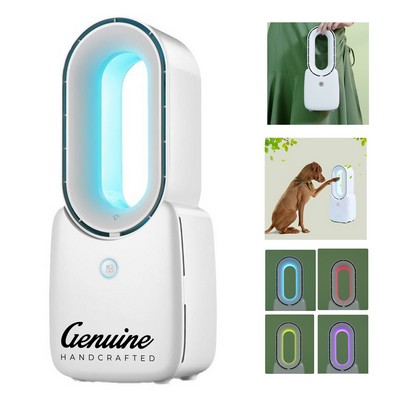 Portable Bladeless Desk Fan with LED Light