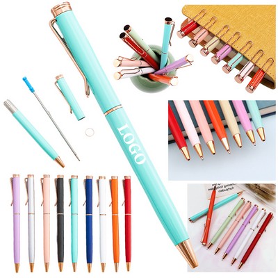 Retractable Signature Pen with U-Shaped Clip