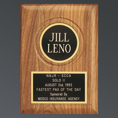 Genuine American Walnut Rectangle with Embedded Circle and Plate, 5"x7"