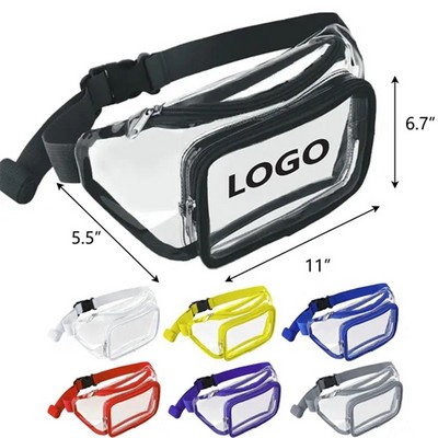 Clear 2 Pockets Fanny Pack