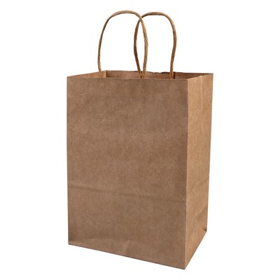 Natural Kraft Paper Bag (5 1/4" x 3 1/4" x 8 1/4")