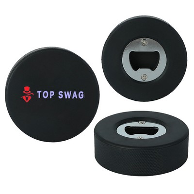 Hockey Puck Shaped Bottle Opener