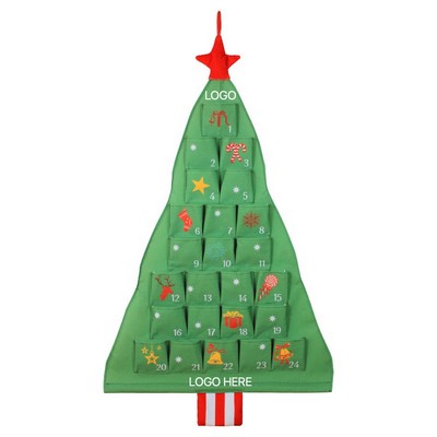 Christmas Tree Wall Door Organizer Hanging Calenders for Living Room and Bedroom