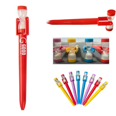 Ballpoint Pen w/ Hourglass-Shaped Tip