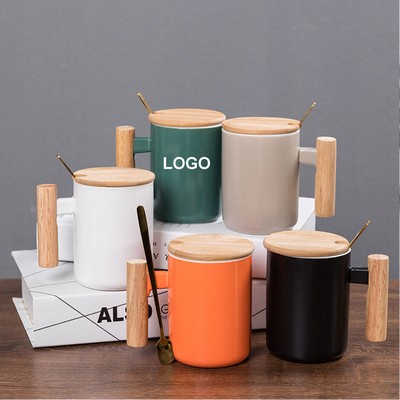 Ceramic Wooden Hand Mug