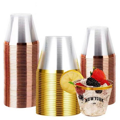 9 Oz Elegant Clear Plastic Cups