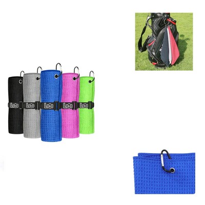 Customize golf towels with Grommet and Hook