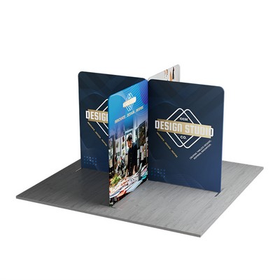 13' Magnetic Modular Fabric Displays - Cross Island Shape (Single Sided)