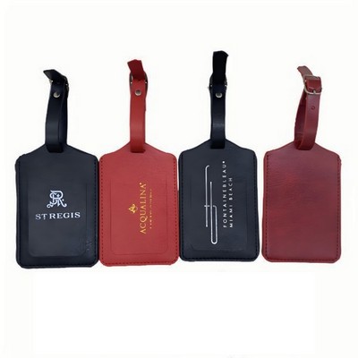 Recycled Soft PU Leather Luggage Tag