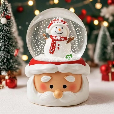 Creative Cartoon Elder Christmas Snowman Crystal Ball Light