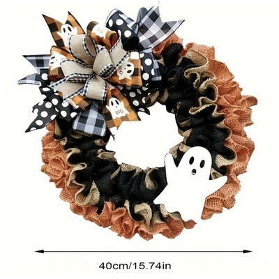 Halloween Ghost Front Door Wreath