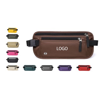 Nylon RFID Blocking Passport Fanny Pack