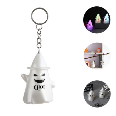 LED Light Ghost Keychain