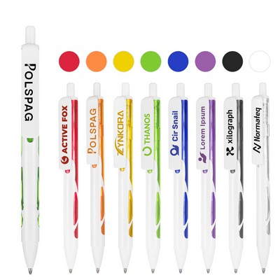 Translucent Barrel Retractable Ballpiont Pen