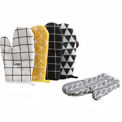Heavy Duty Cotton Blend Oven Mitt for Baking and Grilling