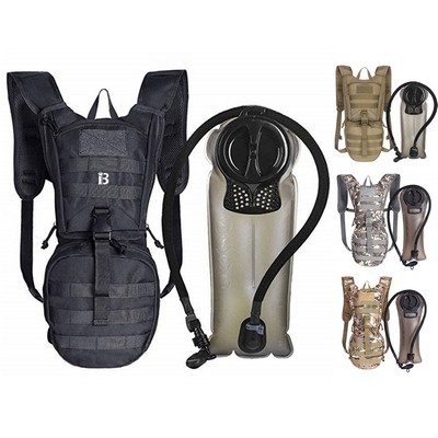 Outdoor Tactical Hydration Backpack w/ 3L Water Bladder