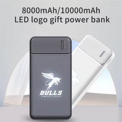 22.5W 10000mAh LED Light-up Logo Dual USB Output Power Bank