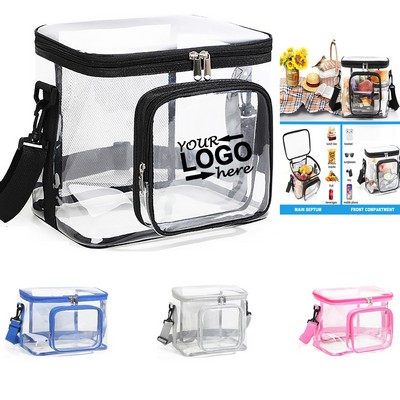 Portable TransparePortable Transparent PVC Lunch Bagnt PVC Lunch Bag