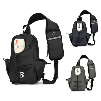 Multi-purpose Crossbody Chest Bag w/ Reflective Strip
