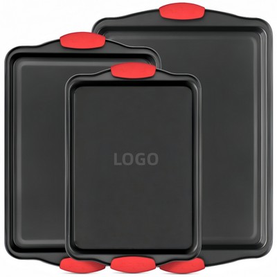 High Heat Carbon Steel Non Stick Rectangular Baking Pan with Handle