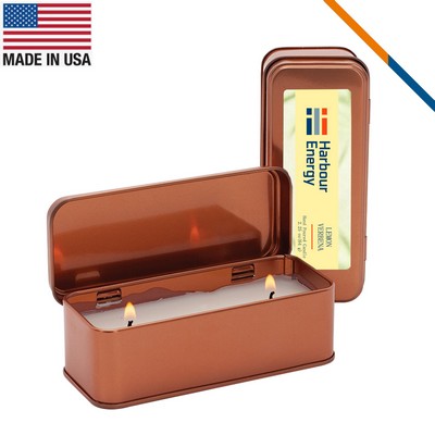 Lumi Scented Copper Rectangular Candle - 2.25 OZ.
