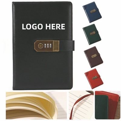 PU Lockable Password Journal