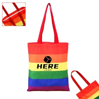 Rainbow Pride Canvas Tote Bag