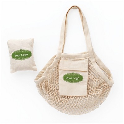 Cotton Market Net Tote Bag